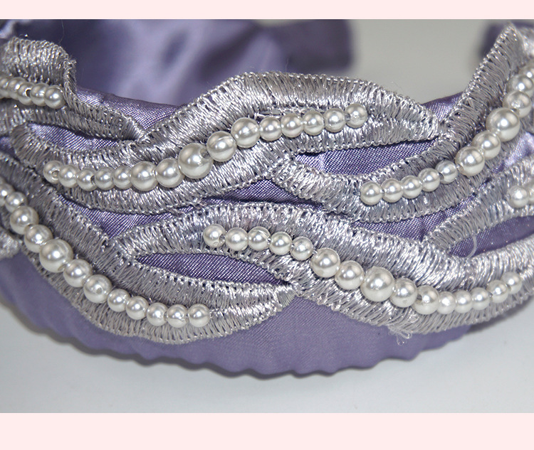 Sweet Waves Cloth Artificial Pearls Hair Band display picture 1