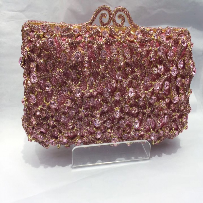 Transfronterizo nuevo paquete de cena de diamante de estrella de mar caja dura de metal vacío bolsa de cristal vestido de banquete bolsa de mano