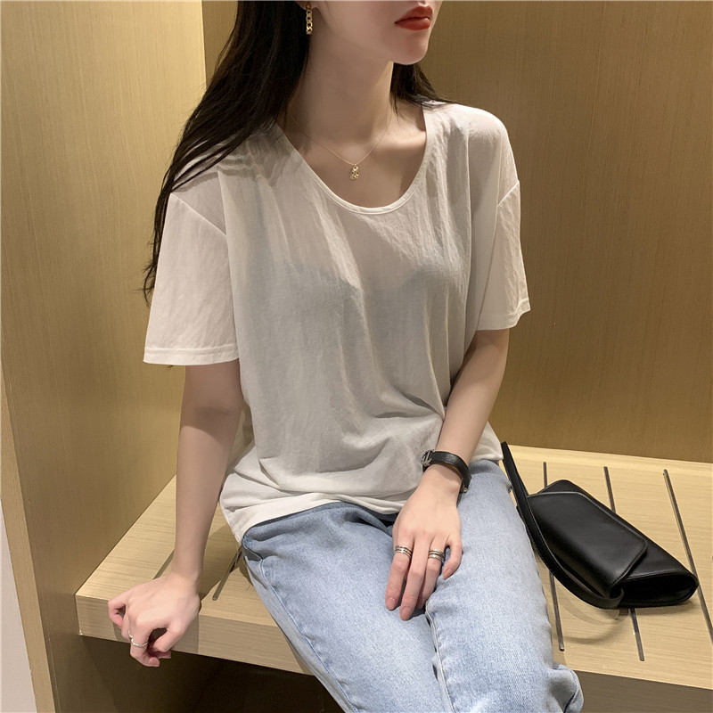 T-shirt femme ZHU FEIYAN en Coton glacé - Ref 3433931 Image 18