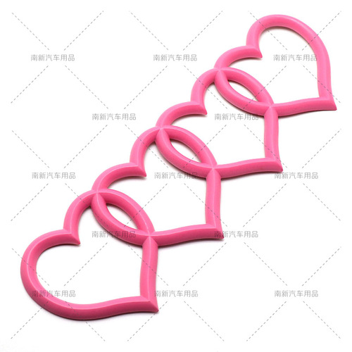 Adapted for Audi logo modification, heart-shaped four-ring rear emblems, suitable for A3, A4, A6L, Q5, decorative rear emblems