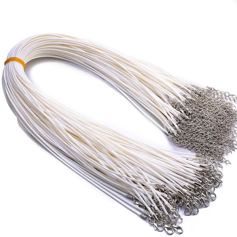 220g Weight Rope Jewelry Making Type 45+5cm Jewelry Making Size DIY Jewelry Accessories Classification 100 PCS/Package Quantity Wax rope Material Solid Color Pattern Plating Design Retro Style 100 PCS/Package 45+5cm Wax Rope Solid Color Rope 6