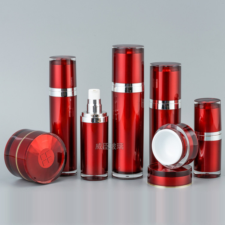 亚克力100ml乳液压嘴瓶  30g膏霜瓶  化妆品塑料瓶瓶批发