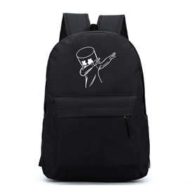 marshmello书包 电音DJ Skrillex同款棉花糖男女双肩背包简约