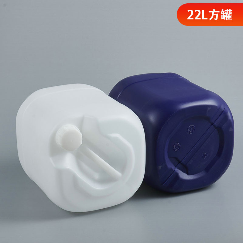厂家供应22公斤方形塑胶罐方桶 旋盖塑胶罐 22L塑料方通量大优惠
