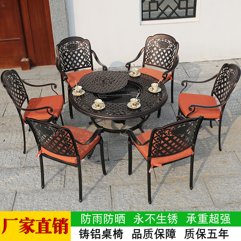 outdoors barbecue Tables and chairs combination leisure time balcony Open air Garden courtyard furniture outdoor leisure time dining table and chair