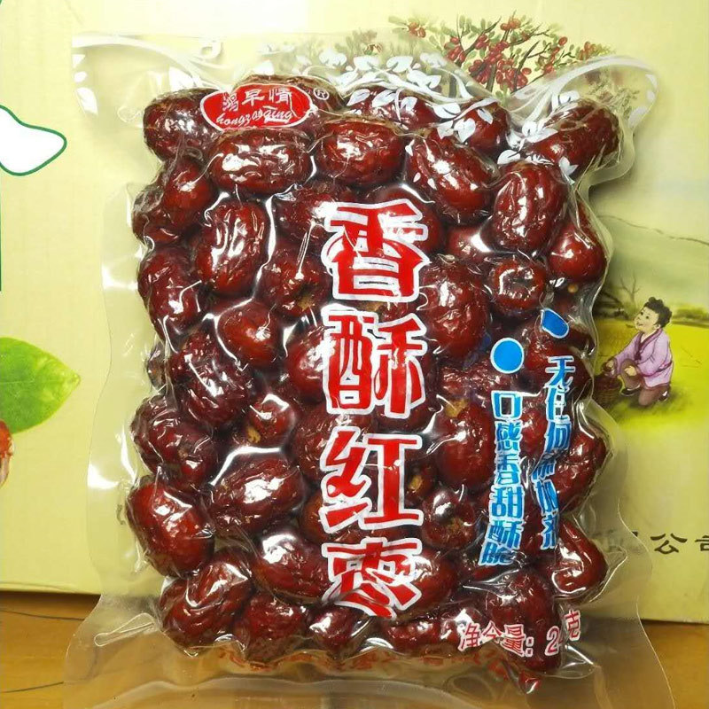 厂家现货批发油炸脆枣香酥脆枣去核空心红枣新疆嘎嘣脆无核干脆枣|ms