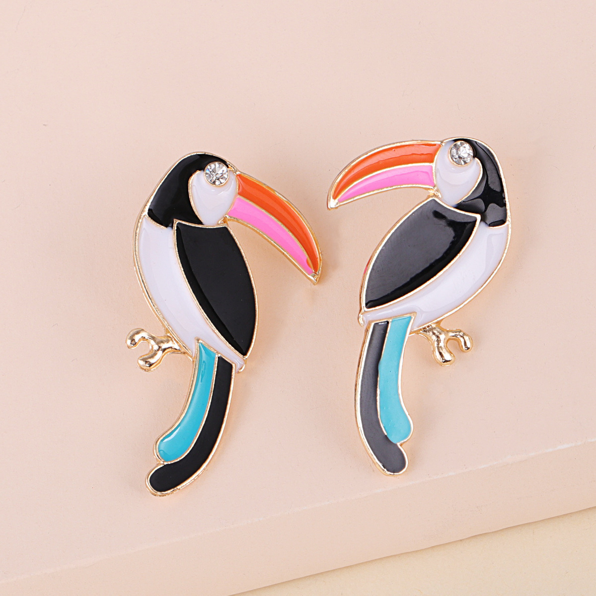 Fashion Cute Birds Diamond Earrings display picture 3