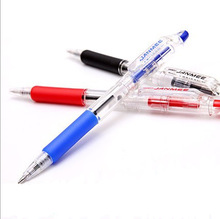 特价自由马HO-303真美按制顺滑原子笔圆珠笔0.7mm处理货红色笔