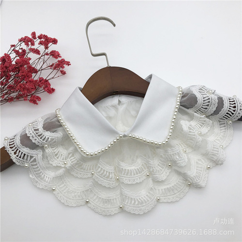 Lace shawl, pearl fake collar, classic hot selling shawl