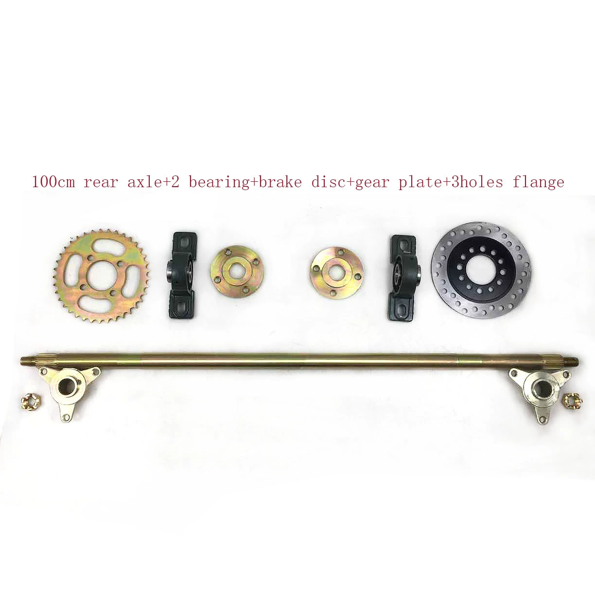 Модифицированные аксессуары для модификации четырехколесного квадроцикла 1.0m жирный подшипник задней оси задней оси фланец с тремя отверстиями