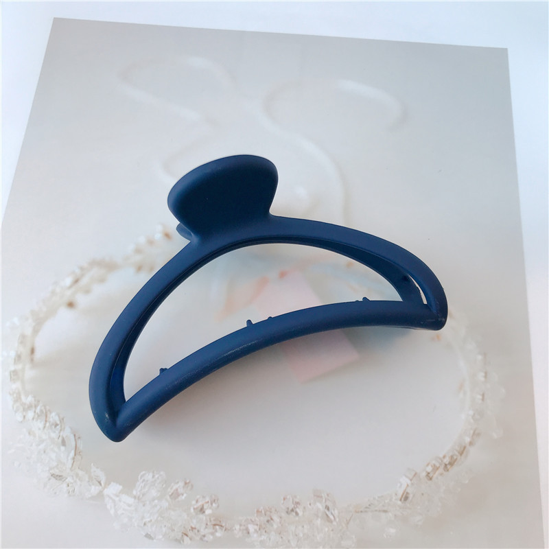 Estilo coreano simple clip de todo partido esmerilado hueco-hacia fuera de la pinza de pelo curvado medio rasguño Cola de Caballo clip de baño horquilla accesorios para el cabello