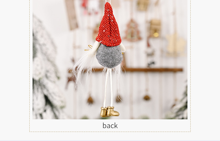Knitted Hat Hanging Legs Forest Old Man Pendant Creative Faceless Doll Tree Ornaments display picture 2