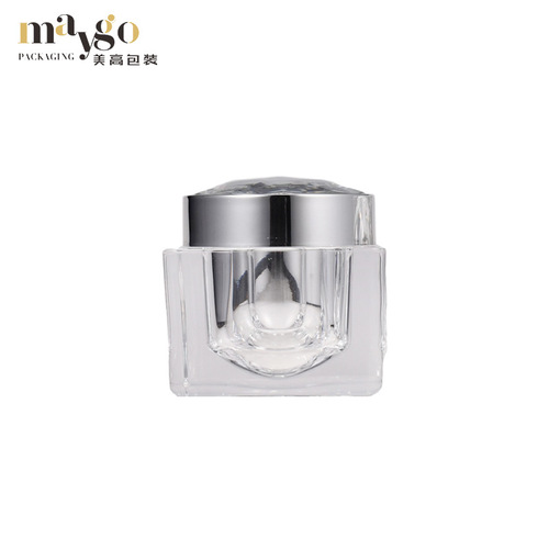 High-end crystal cap cosmetic packaging material 50g cream bottle, facial cream bottle, acrylic cosmetics set bottle