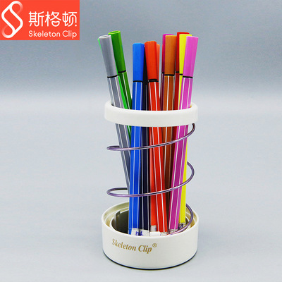 wholesale candy colour Hollow Telescoping Cylinder pen container student desktop Storage to work in an office Supplies Japan and South Korea Metal Stationery
