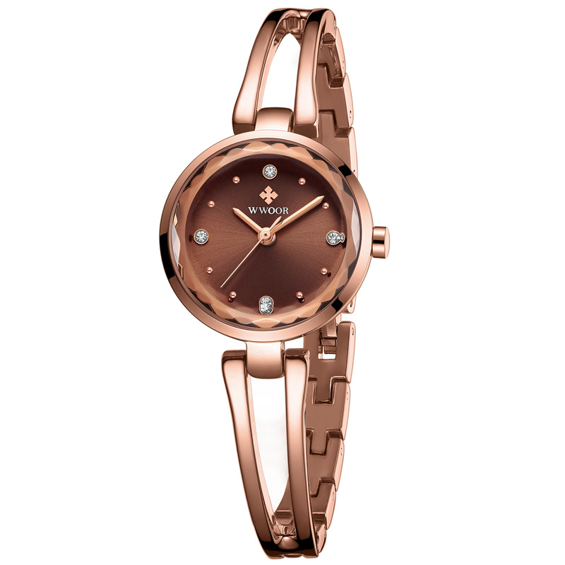 WWOOR sosteniendo amor nuevo reloj de cuarzo casual de mujer impermeable moda rhinestone estudiante moda tazón reloj 8866