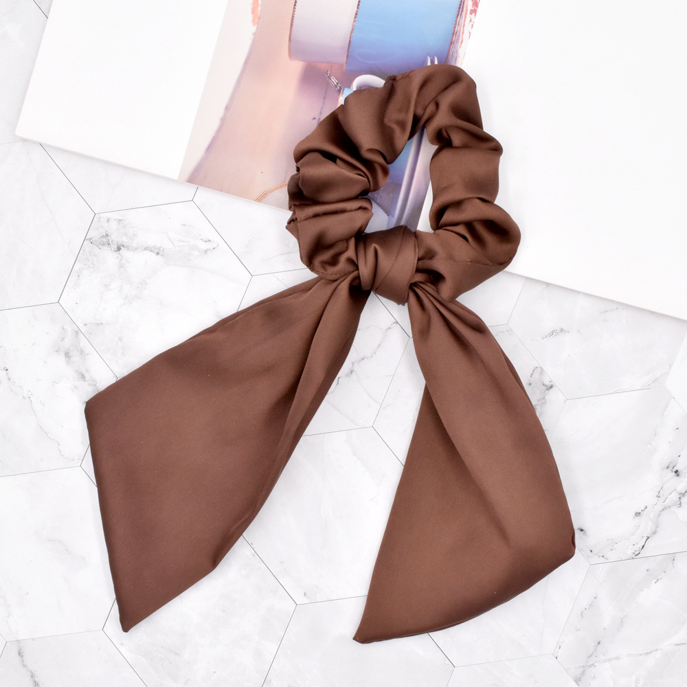 Satin Solid Color Hair Scrunchies display picture 2