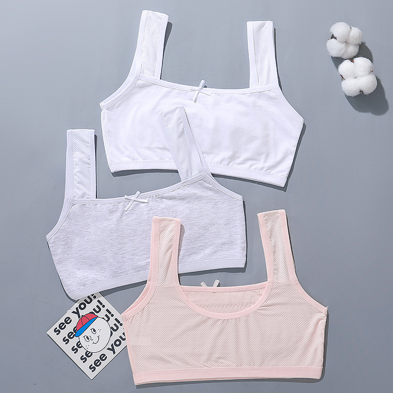 Jian Shuyan student development bra comfortable cotton vest type breathable anti-light underwear girls wholesale