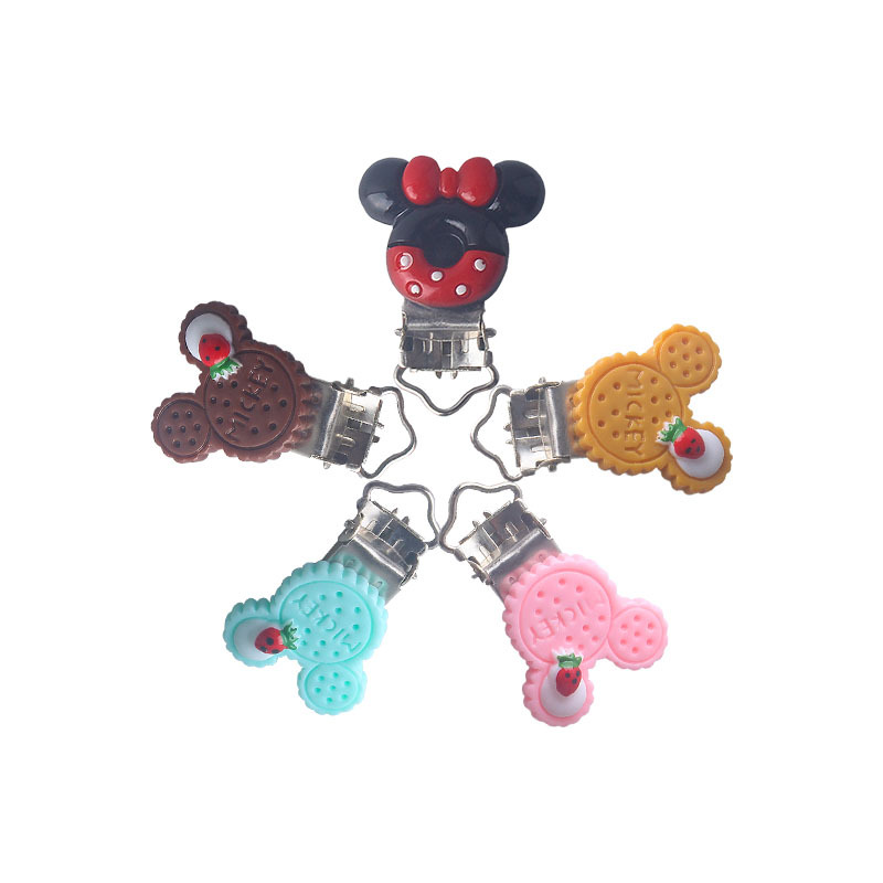 Bebé suministros de dibujos animados animal forma pezón clip DIY joyería bebé molar pezón clip Accesorios