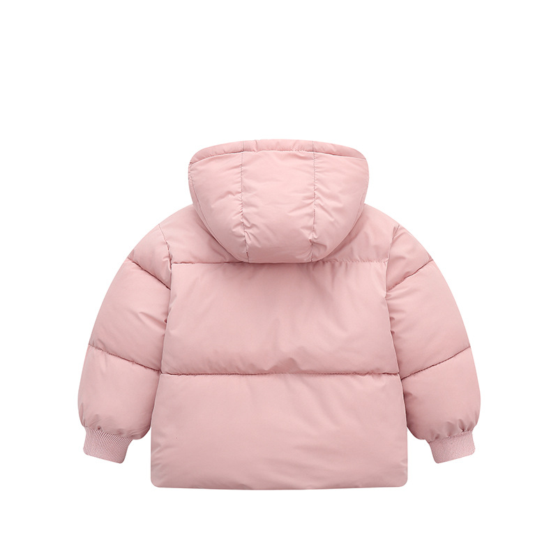 Autumn and winter 2022 new children's and middle school children's Plush thickened down cotton padded clothes short boys' and girls' cotton padded clothes