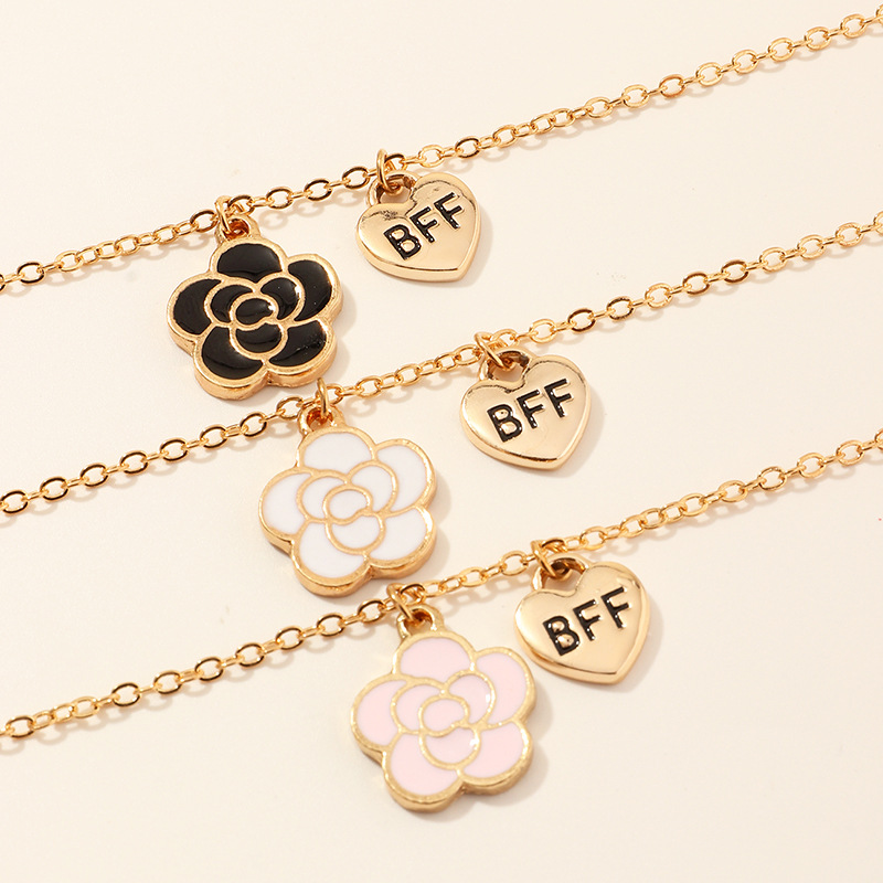 Bauhinia Lollipop Flower Bff Drop Oil Pendant Children's Necklace display picture 6