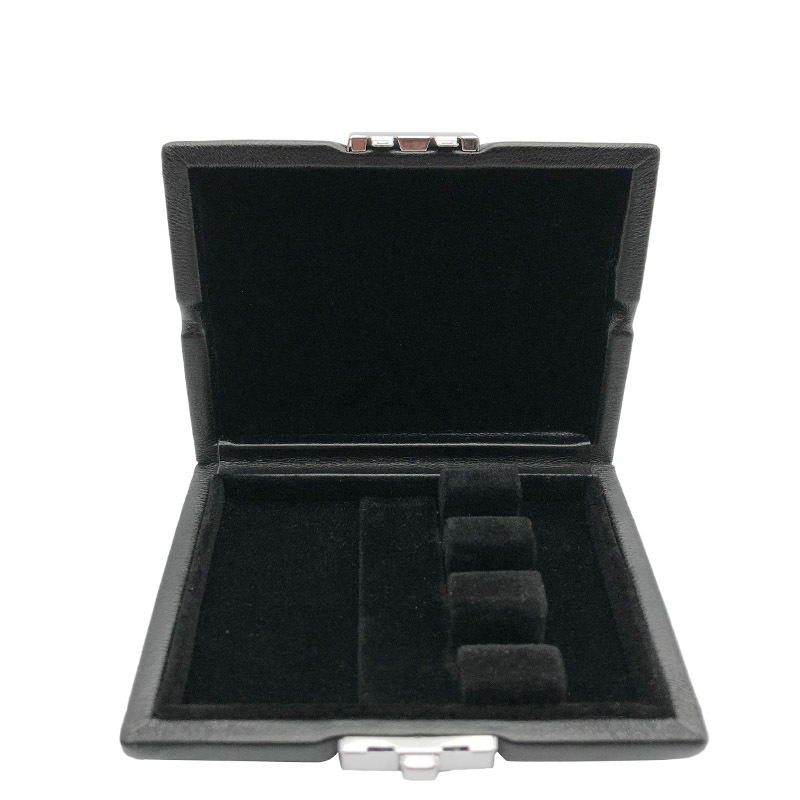 Basong caja de silbato de tubo grande silbato de 3 piezas caja portátil silbato de tubo grande clip de silbato de cuero U bolsa silbato caja de acompañamiento
