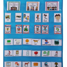 幼儿园定制挂件带，手机收纳袋，儿童图片识字卡挂袋