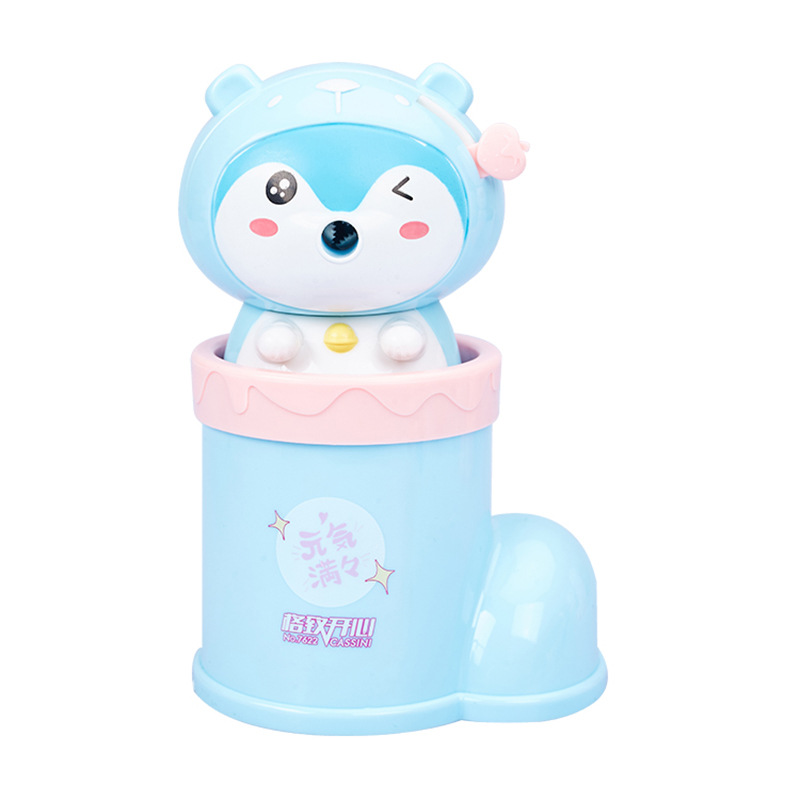 Feliz 7622 usando botas Little Fox sacapuntas creativa papelería combinación traje de dibujos animados lápiz sacapuntas práctico titular la pluma