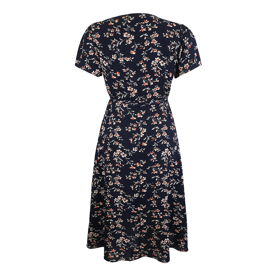 summer strap slim chiffon floral dress   NSAL2920