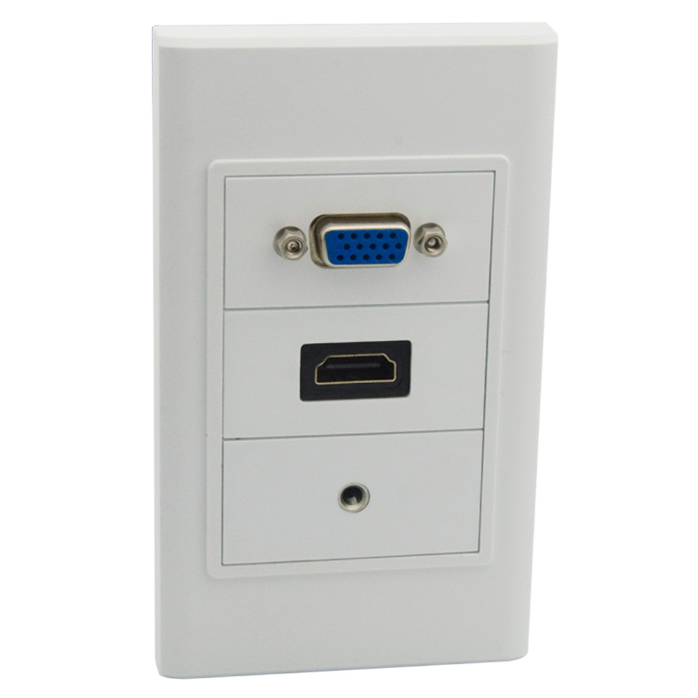 新美式 VGA HDMI 3.5mm立体声 耳机 组合面板 可定制