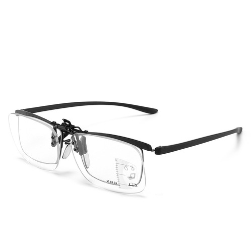Progressive multi-focus presbyopic glasses clip for far and near purposes, intelligent automatic zoom anti-blue light presbyopic glasses for men and women