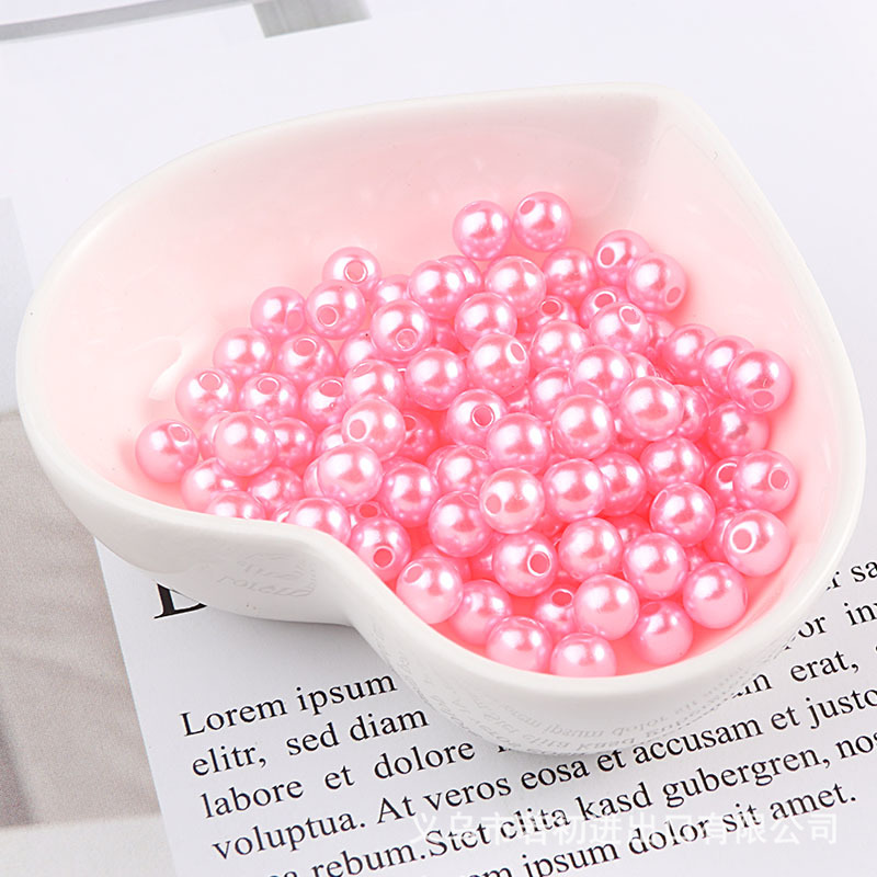 3-10mmカラーピアスabsパールミックスdiy手作りビーズブレスレットアクセサリーアクセサリーホワイトベージュ