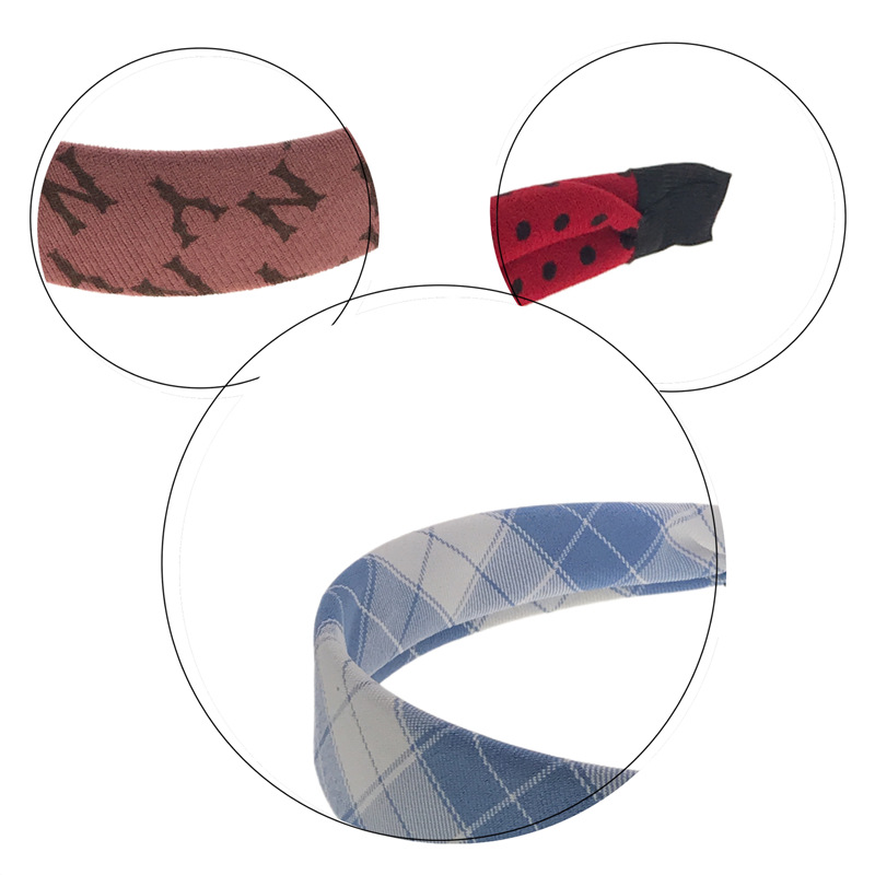 Nuevo estilo coreano grueso punto Polka Dot tablero de luz tela diadema cabeza hebilla dos yuanes tienda accesorios para el cabello accesorios para la cabeza