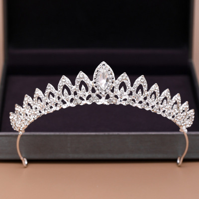 Hairpin hair clip hair accessories for women Crown alloy water diamond crown hair band hair ornament mother wedding headdress accessories