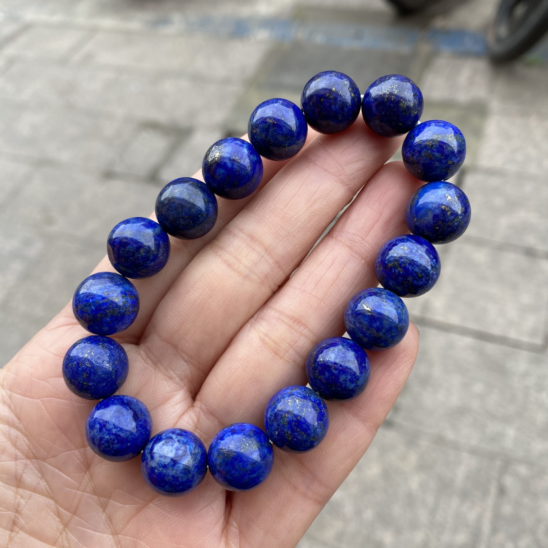 厂家直供 加色青金石手链优化青金圆珠手串 磨砂欧美跨境热卖-阿里巴巴