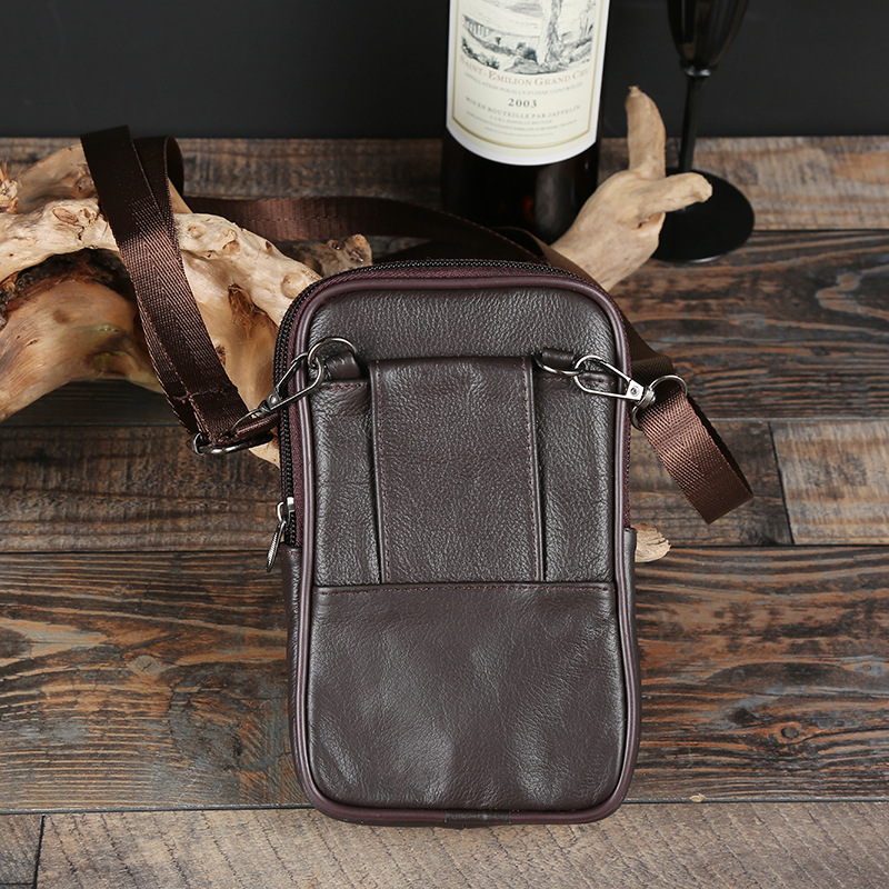Manufacturers Selling Four-Layer Men's Large Backpack Multi-Functional Shoulder Bag Business Oblique Span Portable Office Mobile Phone Bag Specification drawing