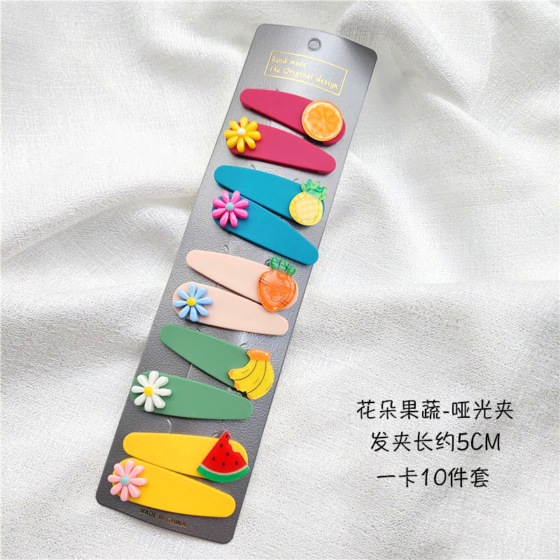 Juego de diez piezas de Corea del Sur horquilla para niños BB clip linda chica pelo roto flequillo clip tocado accesorios para el cabello de niña clip