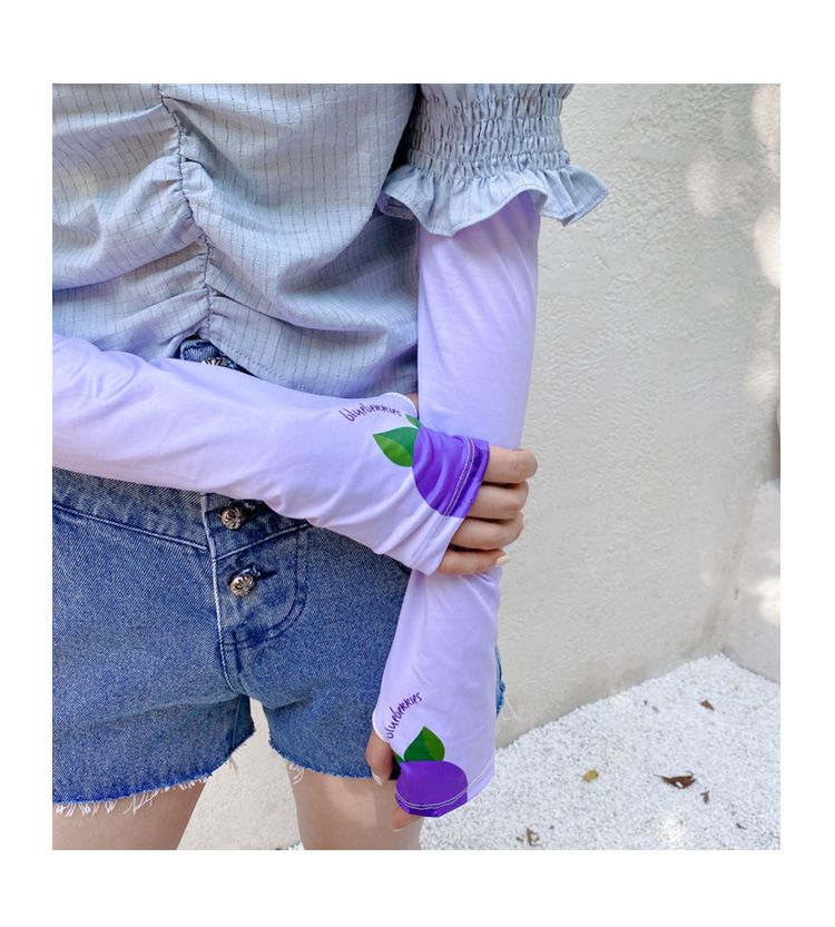 New Fruit Ice Silk Sunscreen Cuff Summer Sleeve Arm Sleeve Hand Sleeve Arm Guard Uv Protection Wholesale Nihaojewelry display picture 10