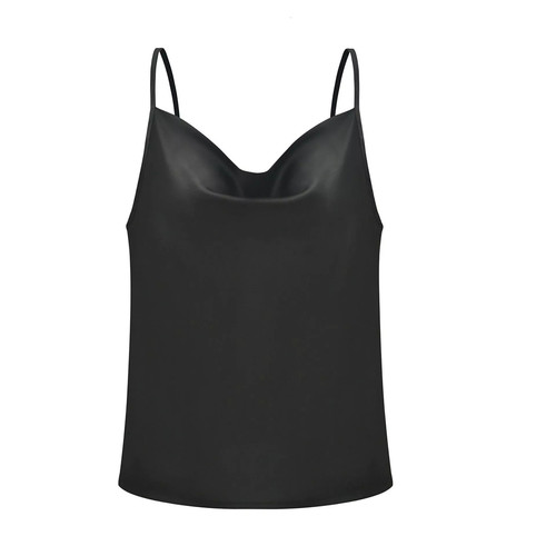New  Summer Amazon Wish Women's Tank Top Slip Dress Basic Sheer Chiffon Shirt Top