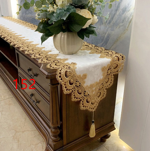 New European style dining table embroidered coffee table table flag home fabric TV counter cloth dust cover lace tablecloth bed flag