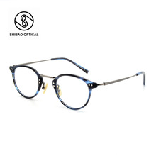 白山眼镜店x Timeworn Clothing Co 圆框蝌蚪同款日本眼镜架 阿里巴巴找货神器