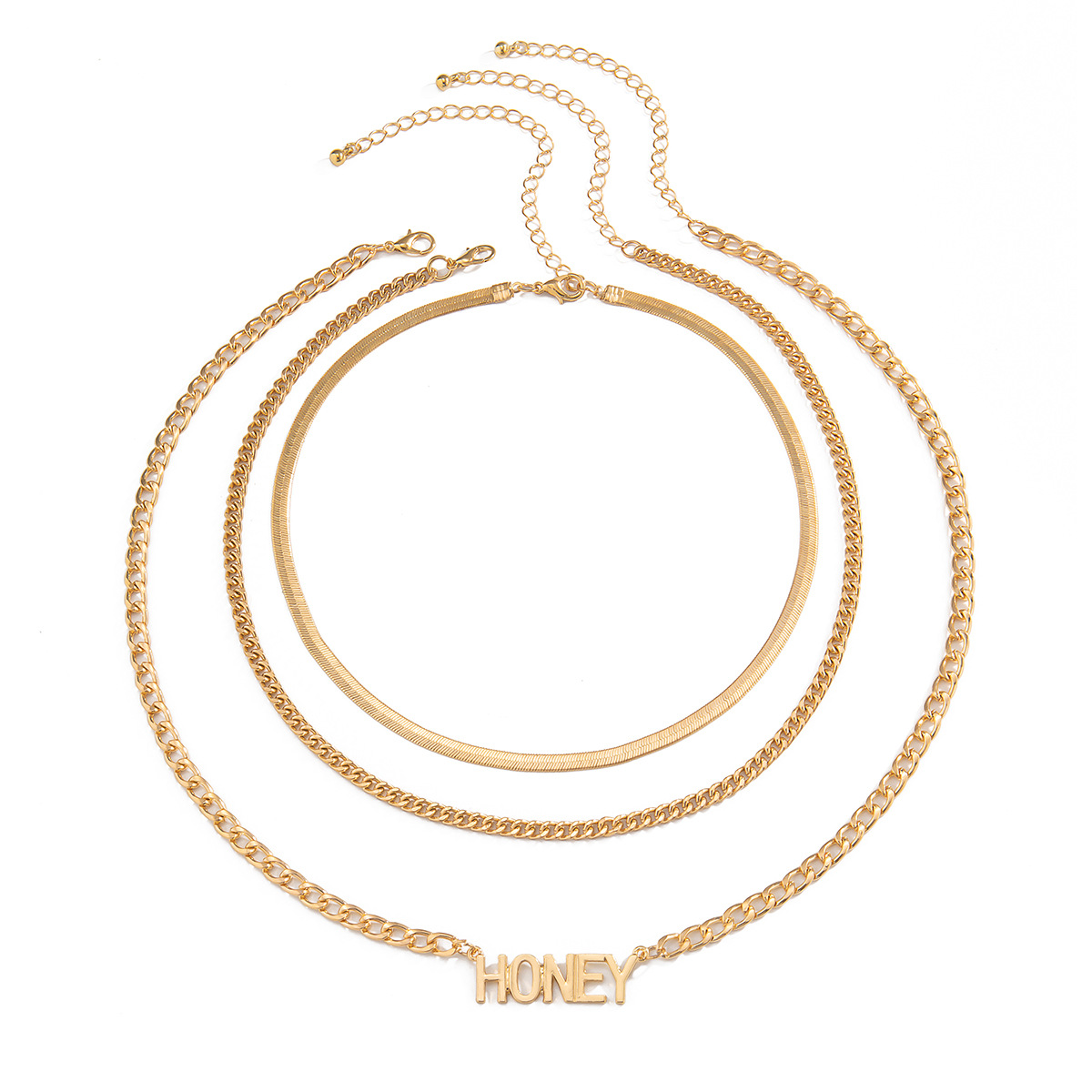 Fashion Jewelry Simple Multi-layer Tassel Retro Letter Pendant Necklace display picture 2