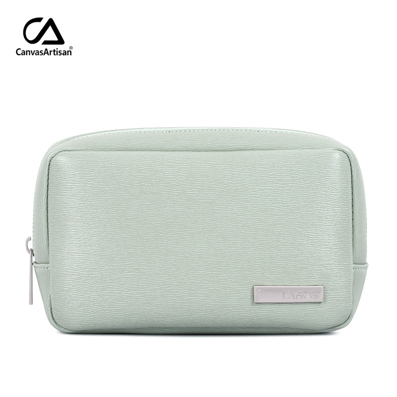 Canvasartisan PU Accessory Bag Mobile Power Bank Charging Cable External Hard Drive Mouse Digital Storage Bag