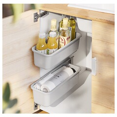 Wall-mounted refrigerator shelf without drilling, household kitchen storage, food wrap preservation, paper towel storage box, sink hook rack