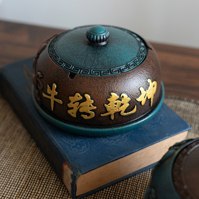 厂家直供牛转乾坤烟灰缸 家用客厅树脂湮灰缸创意实用工艺品定制|ms