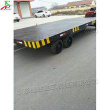 大型机场行李箱搬运平板车 工厂重型货物平板拖车 集装箱用拖板车