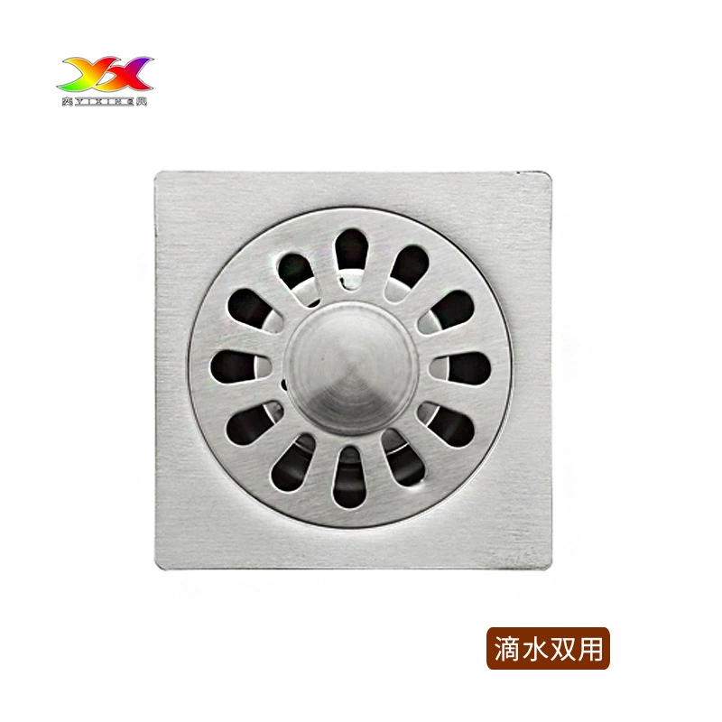 Stainless steel floor drain toilet 50 deodorant floor drain bathroom square washing machine dual -use engineering floor drain wholesale