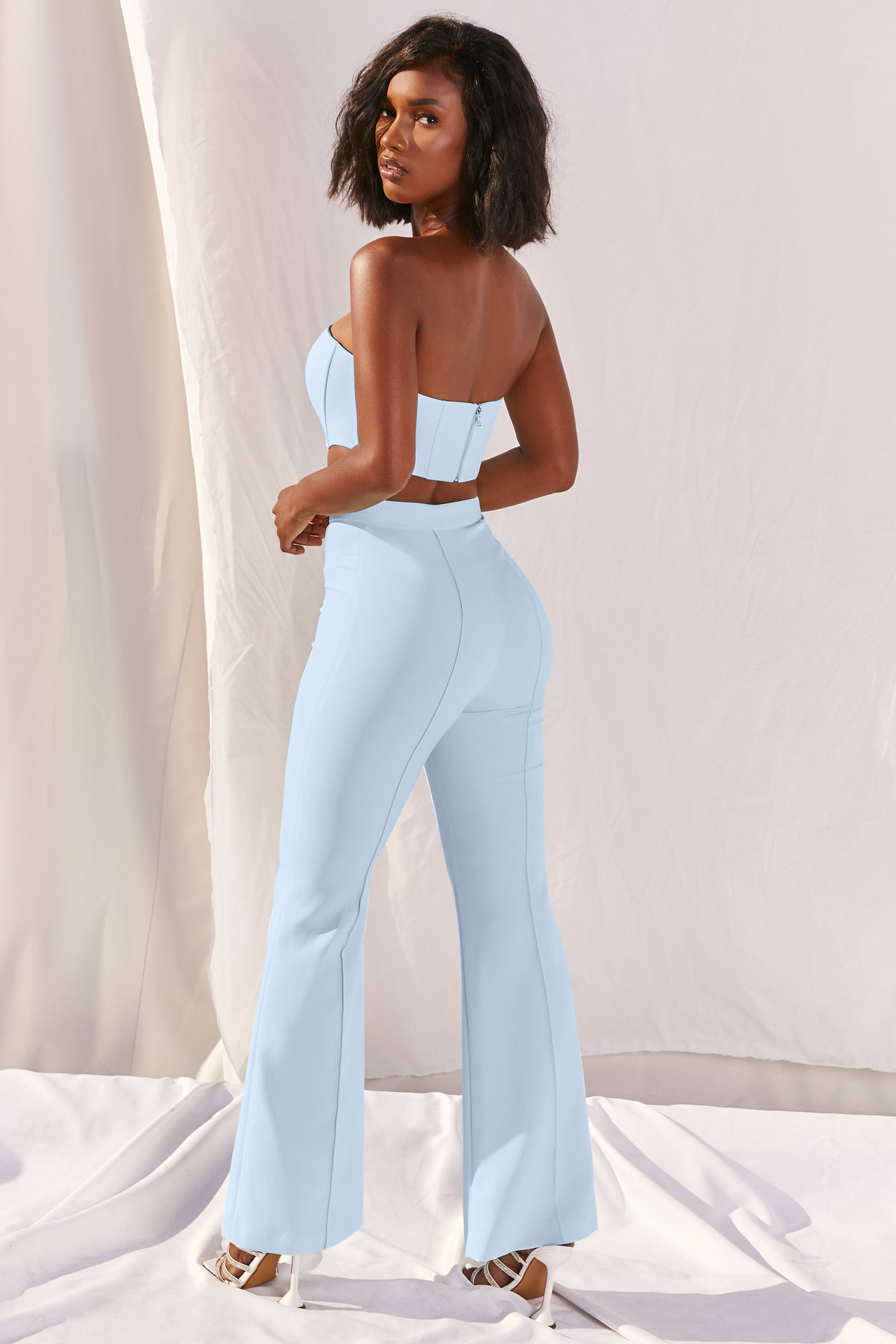 tube top trousers bell bottom two-piece suit  NSMI26131