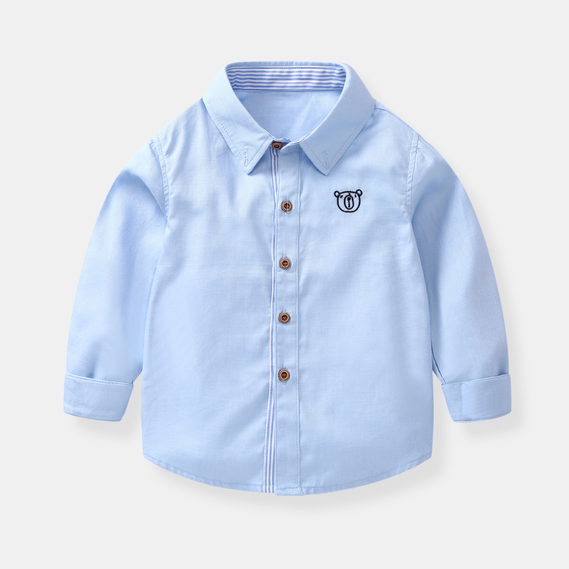 兒童襯衫男童長袖2020秋裝韓版休閑繡花襯衫中小童時尚洋氣襯衣潮