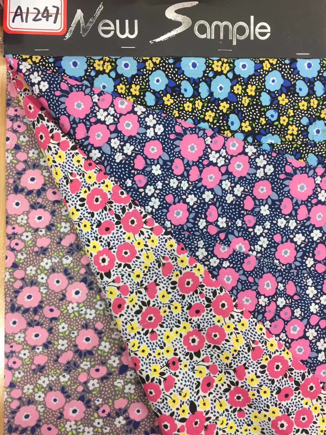 现货供应2020年新花型全棉府绸活性印花，用于服装 家纺玩具鞋帽