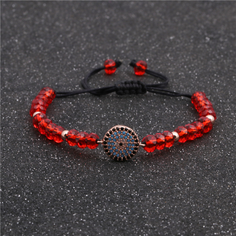 Europäischer Und Amerikanischer Grenz Überschreiten Der Schmuck, Mikro Eingelegtes Zirkon Augen Armband, Geschnittener Kristall, Verstellbares Armband, Kunden Spezifisch display picture 4